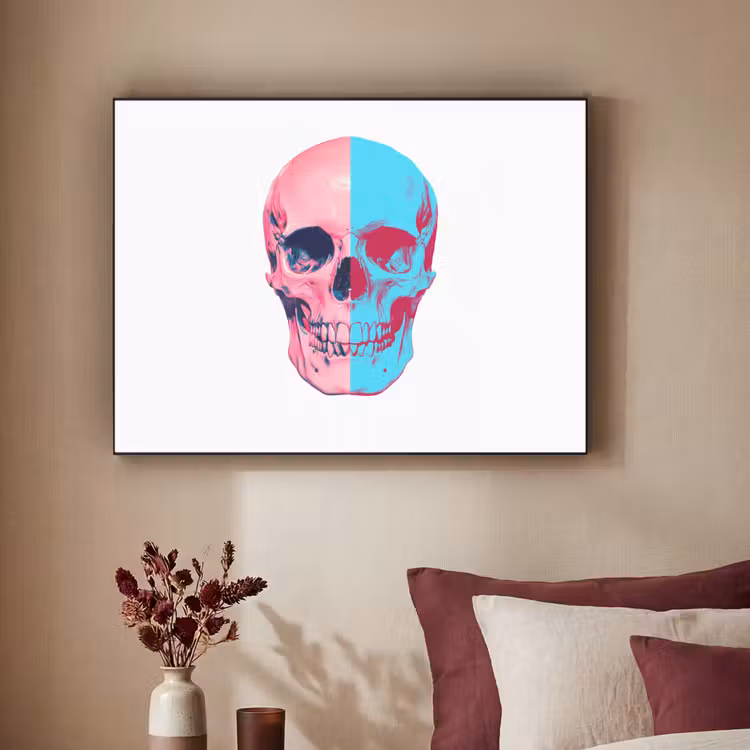 Art Frame - Schedel - Grafisch - Roze - Verdeeld — 3