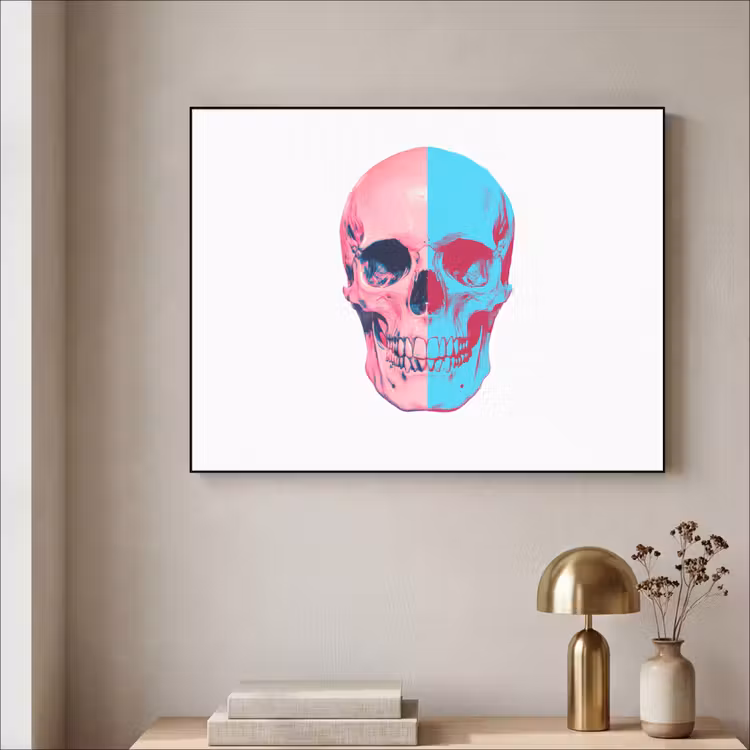 Art Frame - Schedel - Grafisch - Roze - Verdeeld — 5