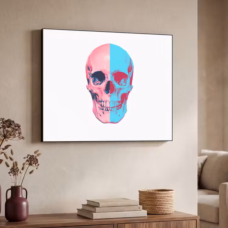 Art Frame - Schedel - Grafisch - Roze - Verdeeld — 7
