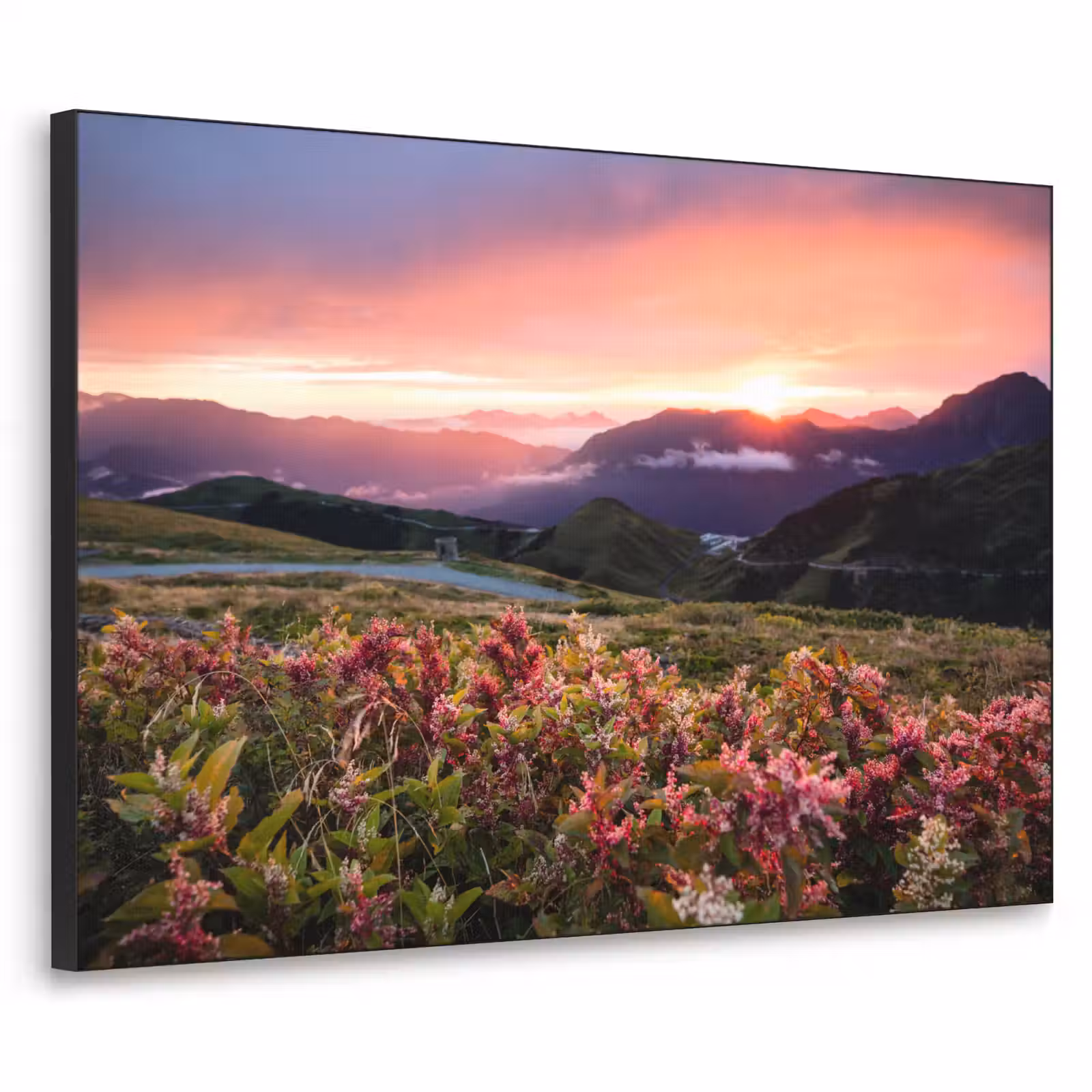 Art Frame - Bloemen - Bergen - Landschap - Nacht - Lucht - Roze — 1