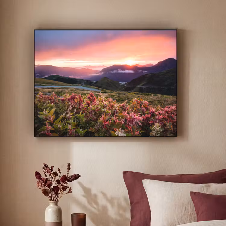 Art Frame - Bloemen - Bergen - Landschap - Nacht - Lucht - Roze — 3