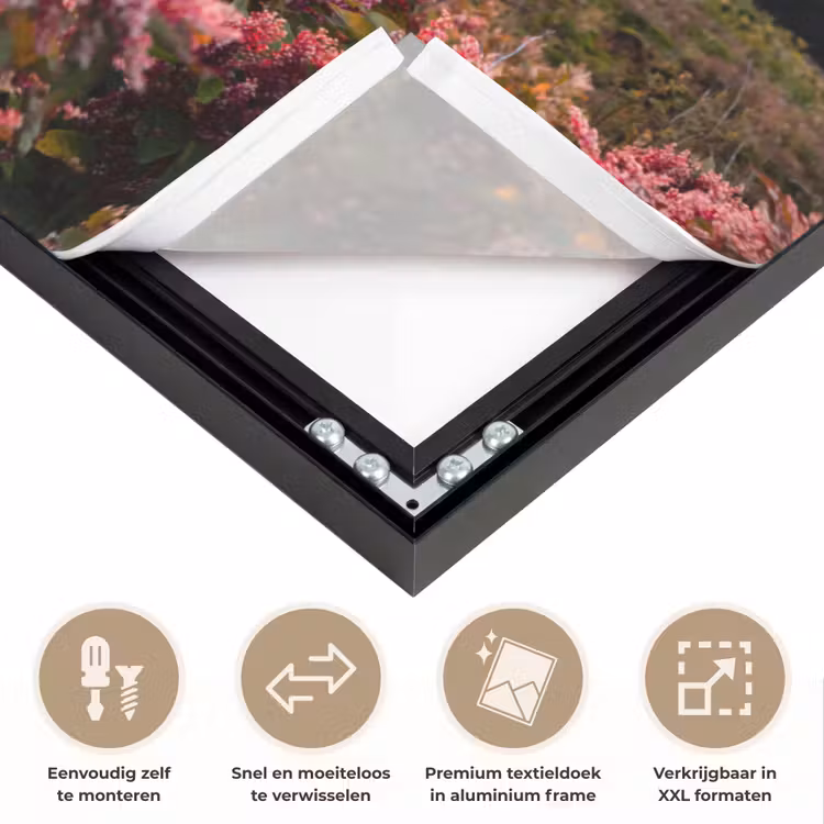 Art Frame - Bloemen - Bergen - Landschap - Nacht - Lucht - Roze — 4