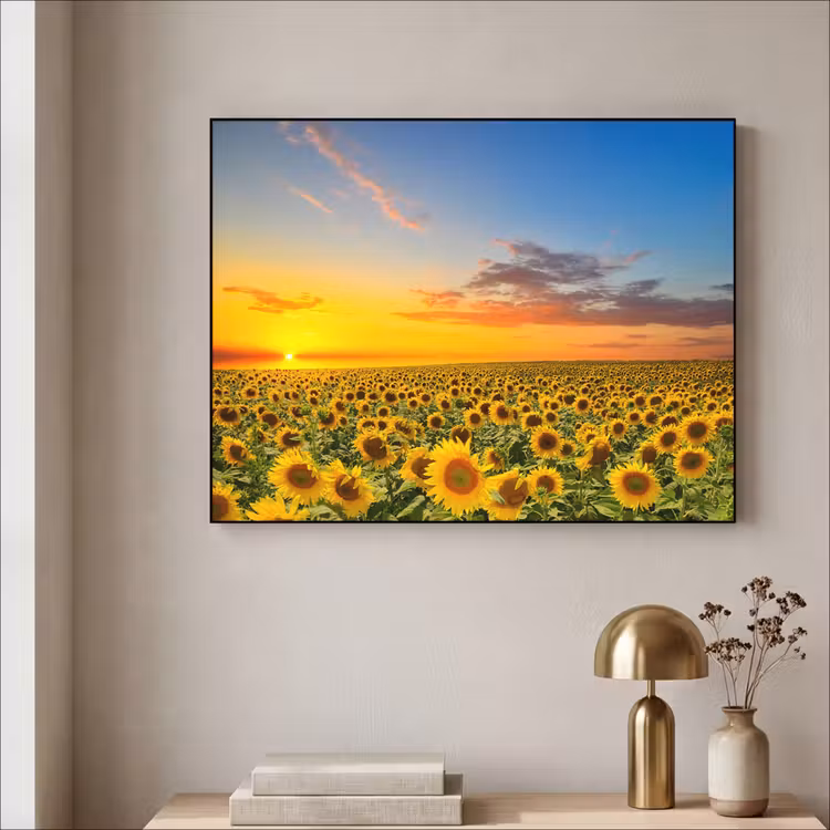 Art Frame - Bloemen - Zonnebloem - Zonsondergang - Nacht - Oranje — 5