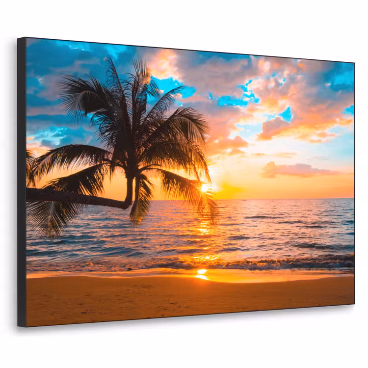 Art Frame - Palm - Zonsondergang - Horizon - Strand - Zee - Tropisch — 1