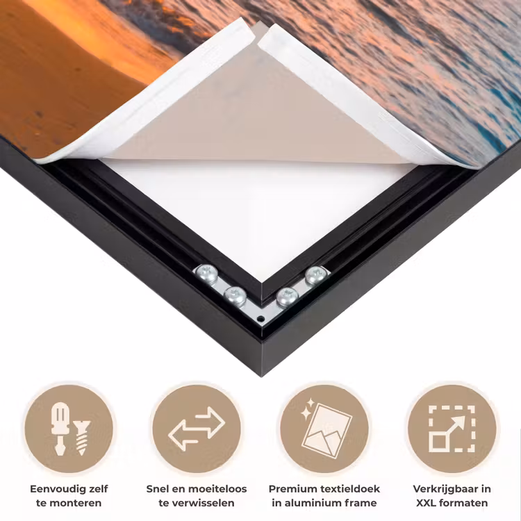 Art Frame - Palm - Zonsondergang - Horizon - Strand - Zee - Tropisch — 4