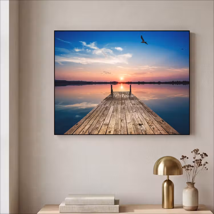 Art Frame - Steiger - Water - Zonsondergang - Roze - Horizon — 5