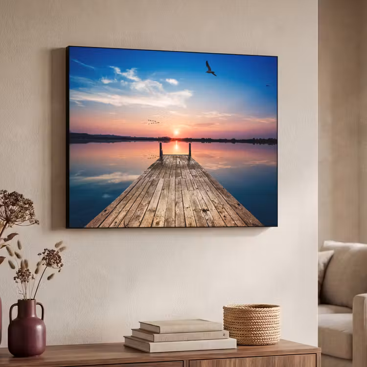 Art Frame - Steiger - Water - Zonsondergang - Roze - Horizon — 7