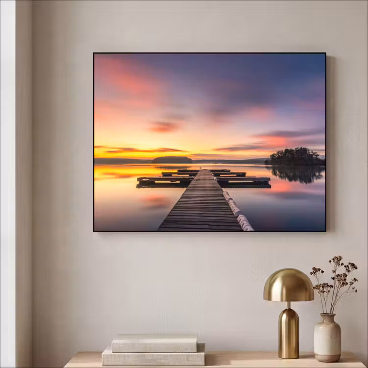 Art Frame - Steiger - Zonsondergang - Water - Zee - Reflectie — 5