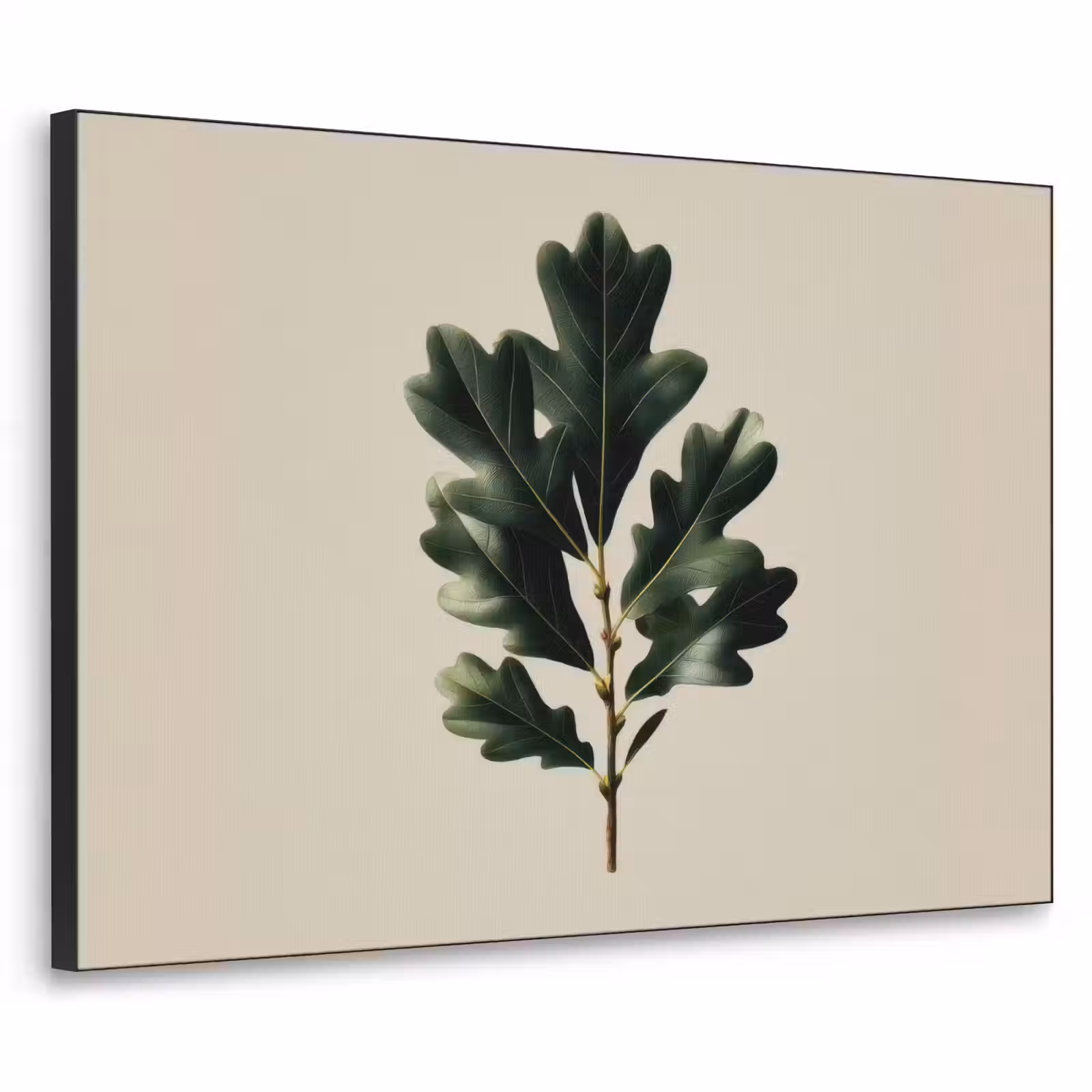 Art Frame - Eikenbladeren - Beige - Groen - Golvende randen — 1