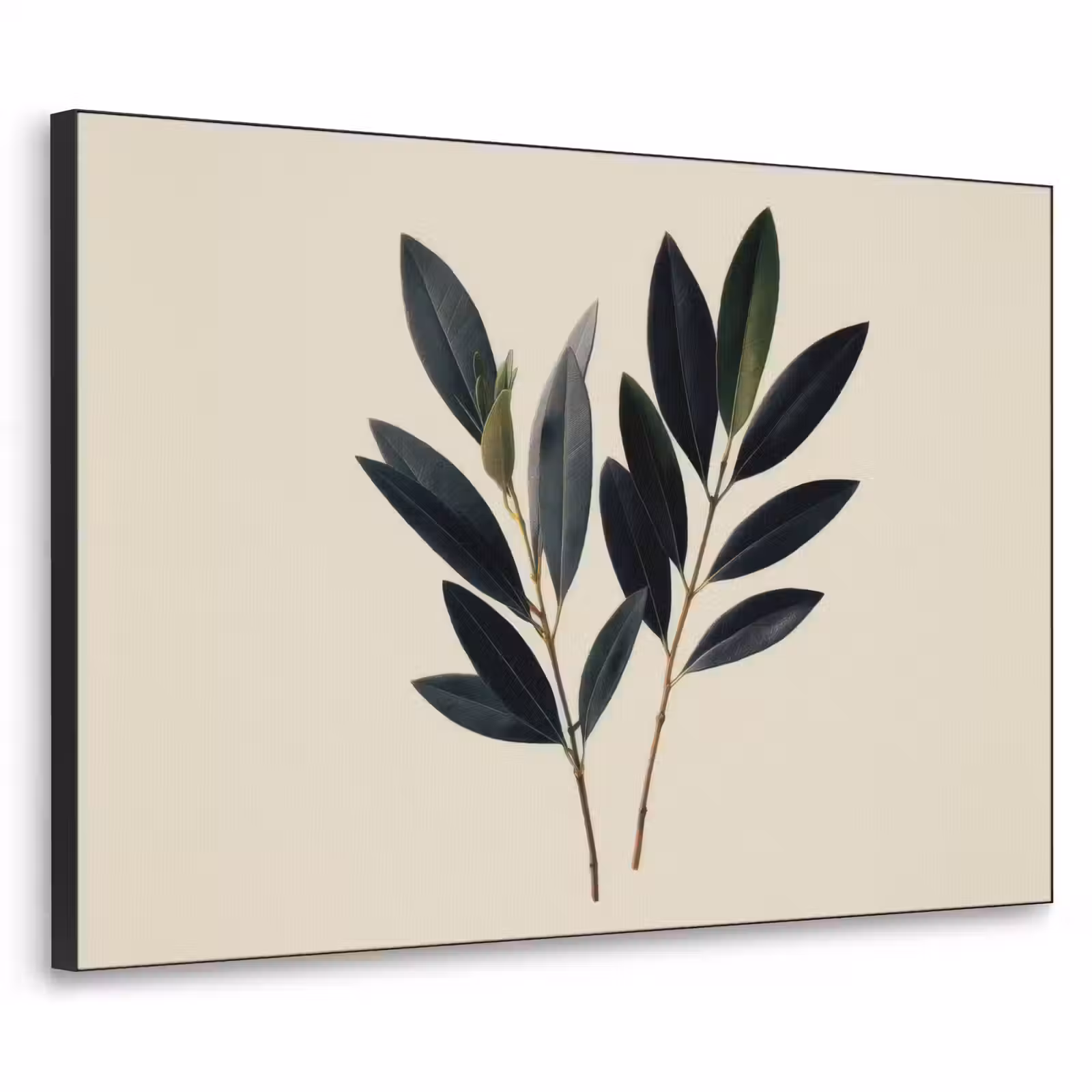 Art Frame - Ovaalvormige bladeren - Diep groen - Symmetrisch — 1
