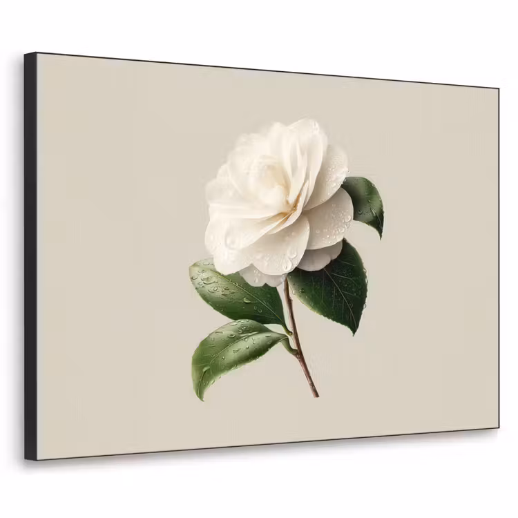 Art Frame - Cameliabloem - Wit - Groen — 1