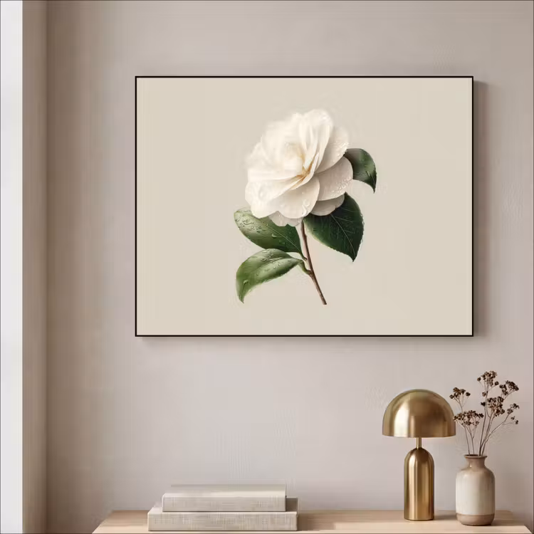 Art Frame - Cameliabloem - Wit - Groen — 5