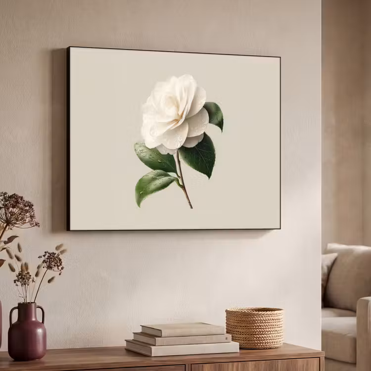 Art Frame - Cameliabloem - Wit - Groen — 7