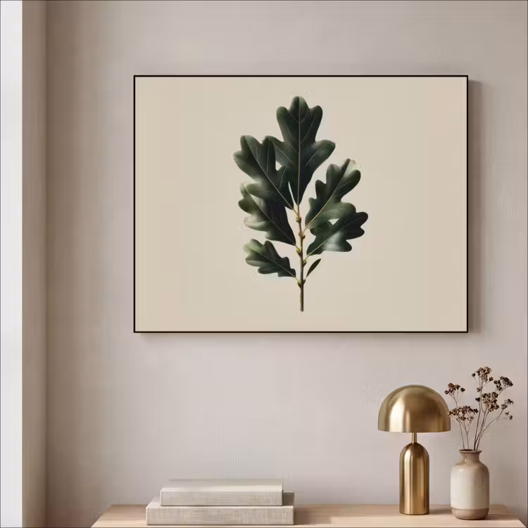 Art Frame - Eikenbladeren - Beige - Groen - Golvende randen — 5