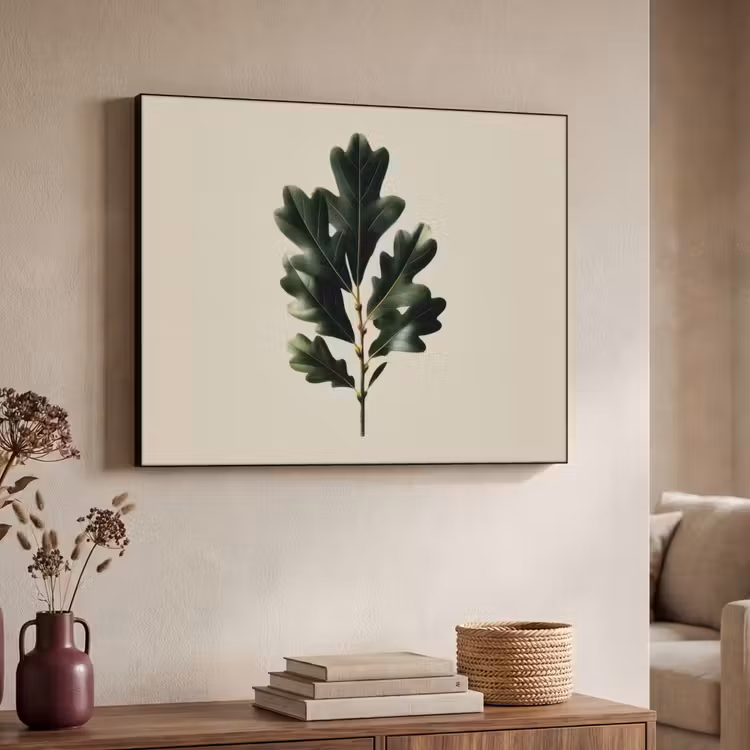 Art Frame - Eikenbladeren - Beige - Groen - Golvende randen — 7
