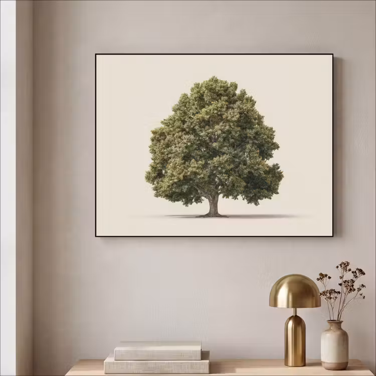 Art Frame - Eikenboom - Groen - Lichte achtergrond — 5