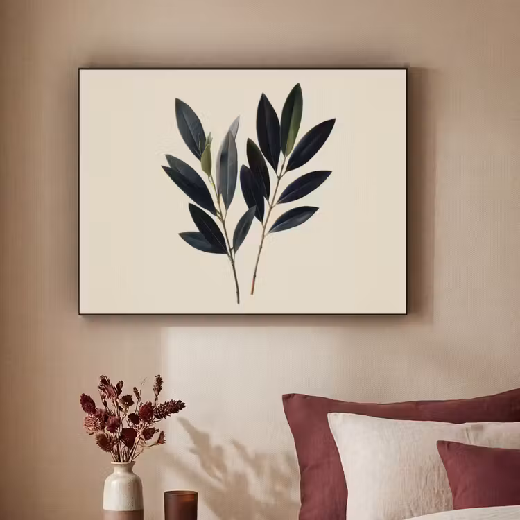 Art Frame - Ovaalvormige bladeren - Diep groen - Symmetrisch — 3