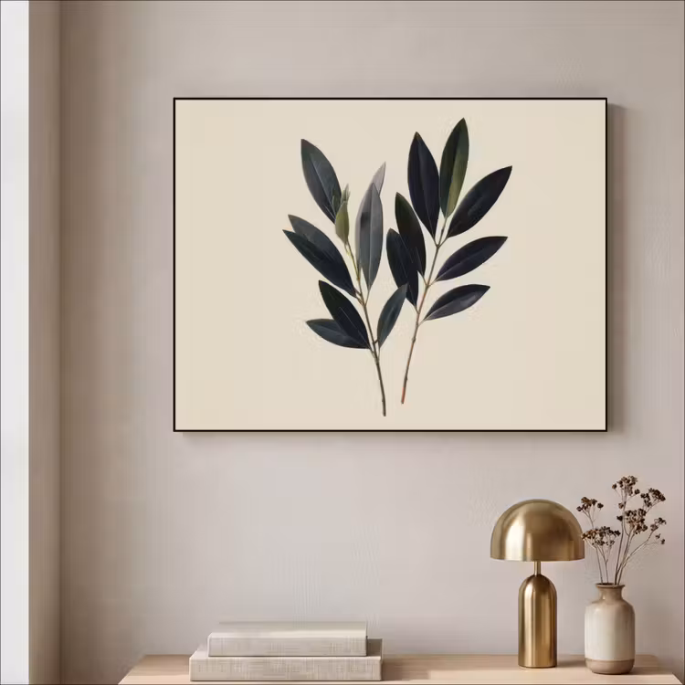 Art Frame - Ovaalvormige bladeren - Diep groen - Symmetrisch — 5
