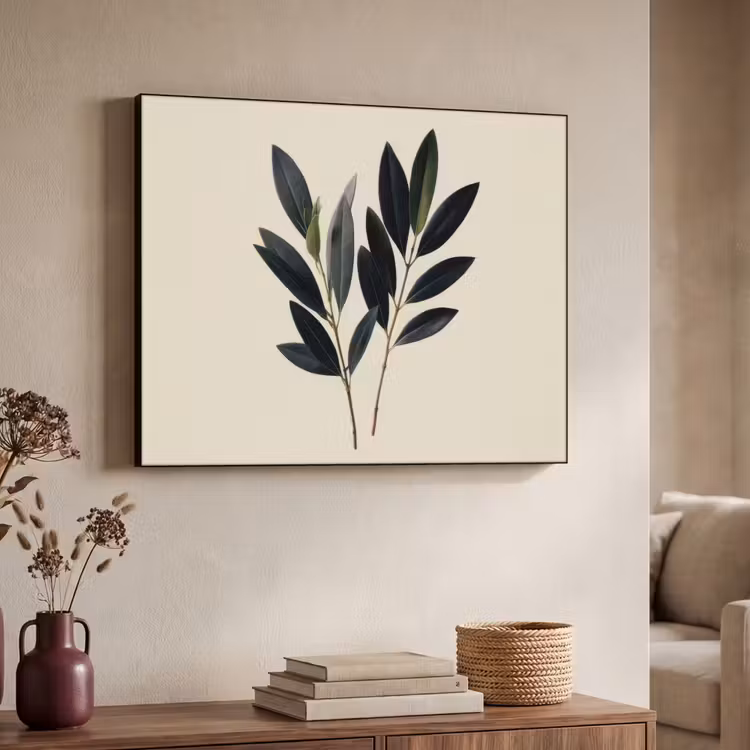 Art Frame - Ovaalvormige bladeren - Diep groen - Symmetrisch — 7