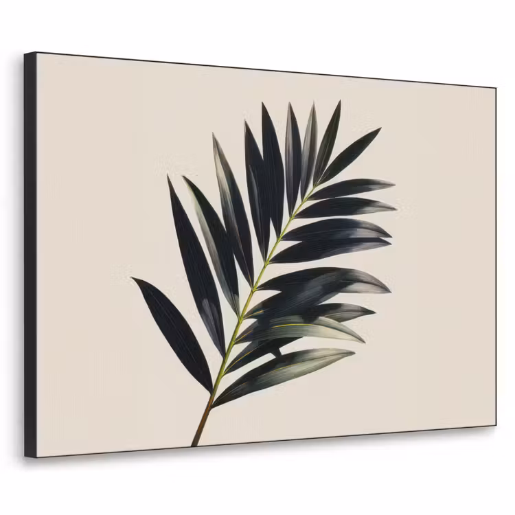Art Frame - Palmblad - Subtiel - Groen - beige — 1