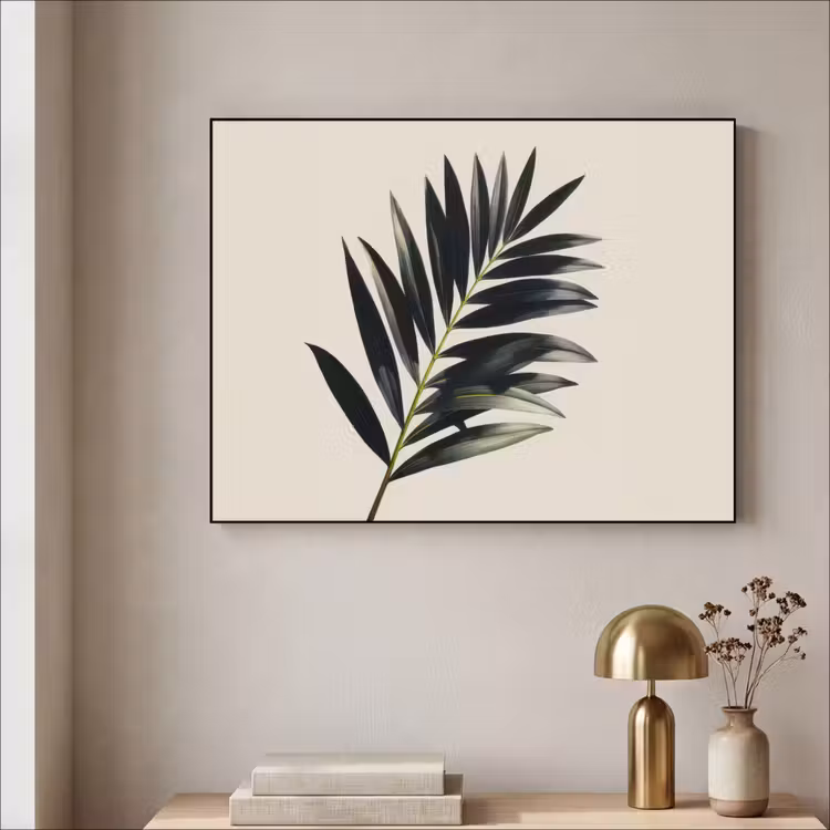 Art Frame - Palmblad - Subtiel - Groen - beige — 5