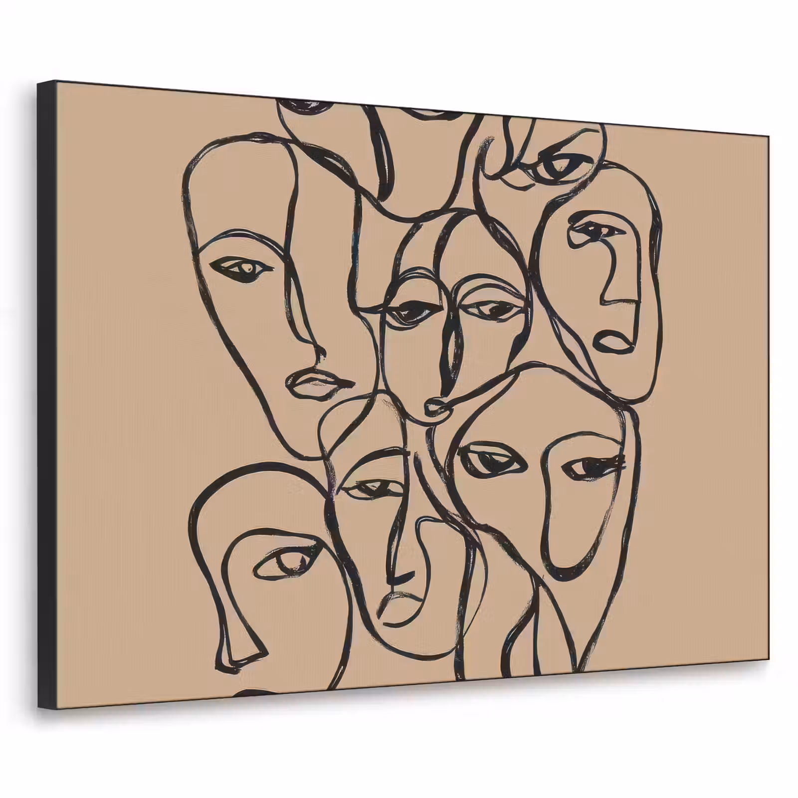 Art Frame - Gezichtenzee - Lijntekening - Abstract — 1