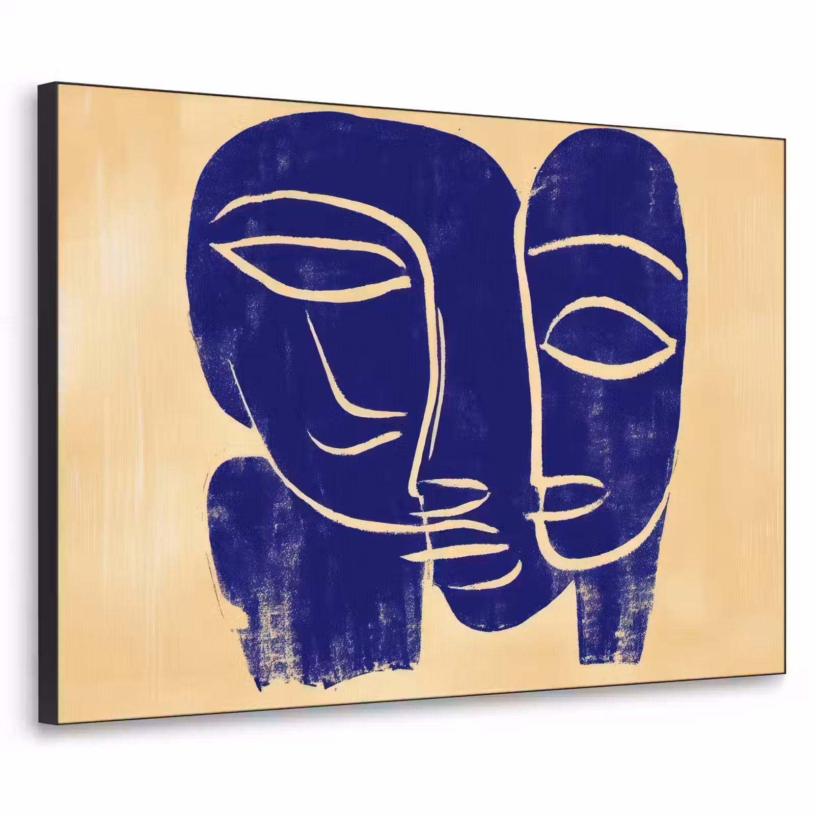 Art Frame - Okergeel - Blauw - Eenvoudige lijnen — 1