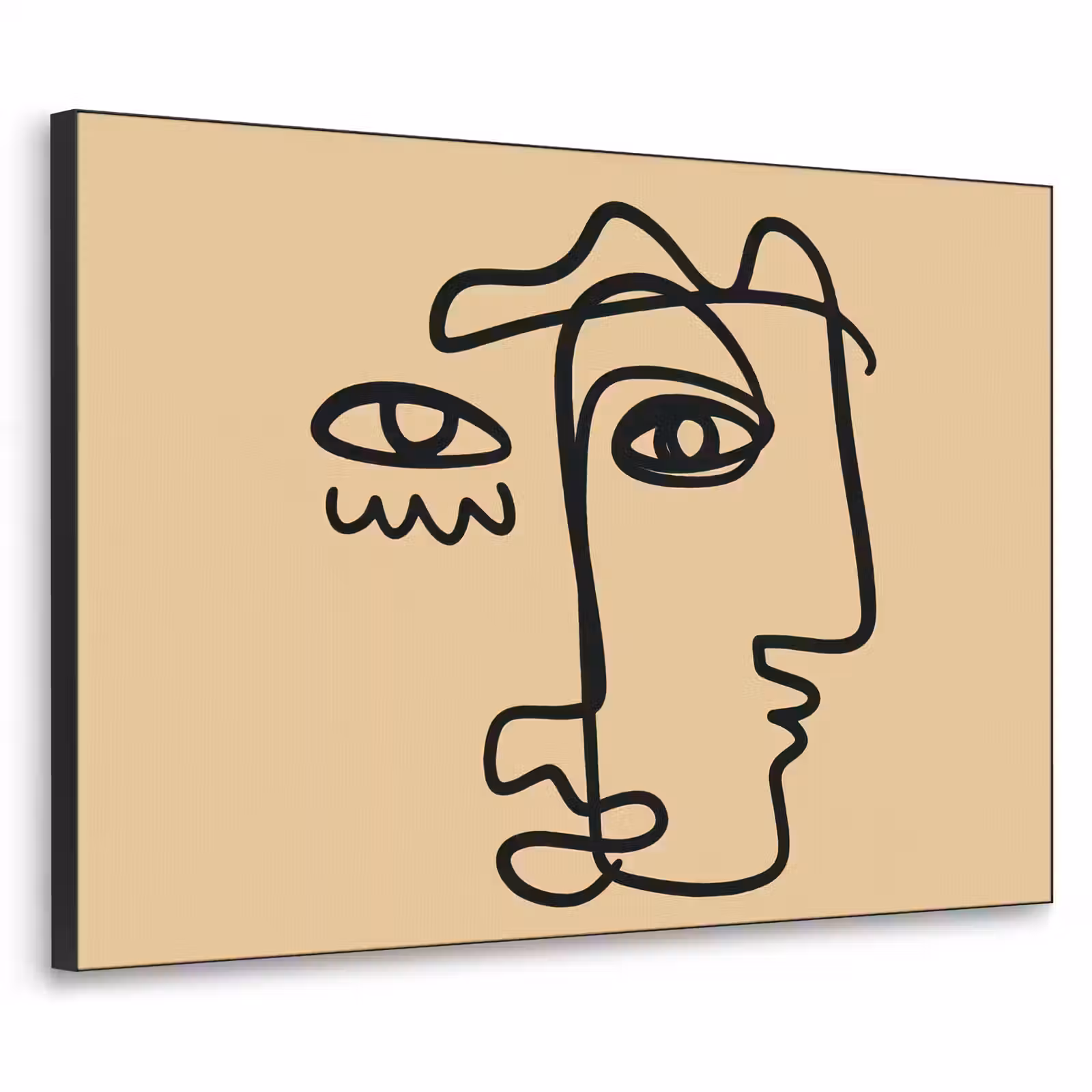 Art Frame - Overlappende profielen - Lichtbruin - Zwart — 1
