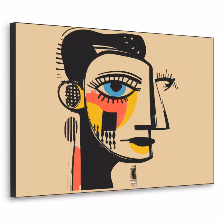 Art Frame - Geometrisch - Felle kleuren - Kubistische stijl — 1