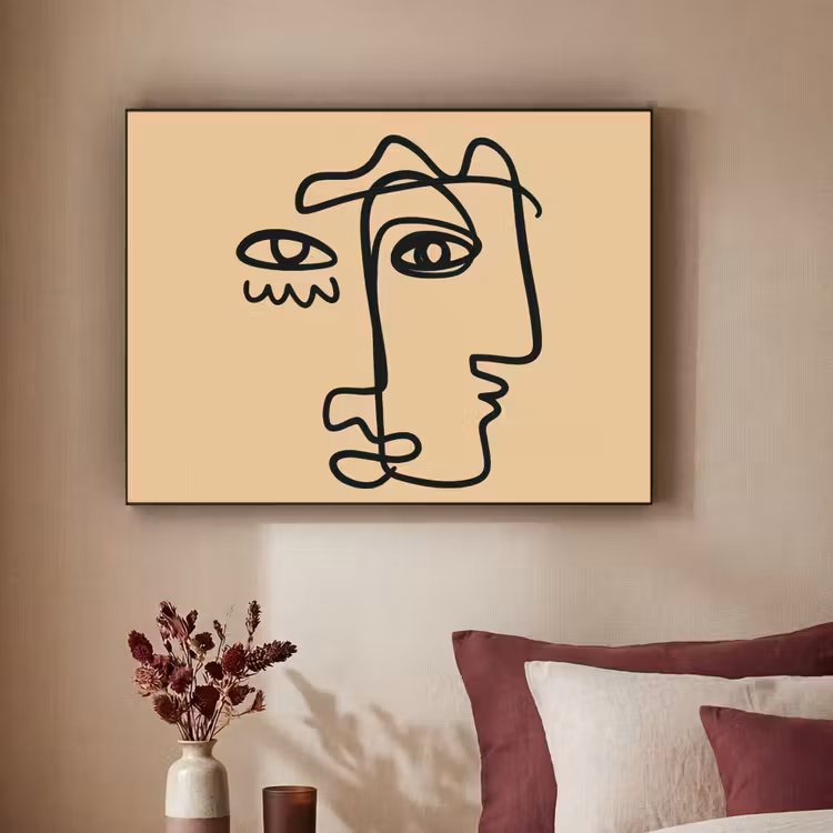 Art Frame - Overlappende profielen - Lichtbruin - Zwart — 3