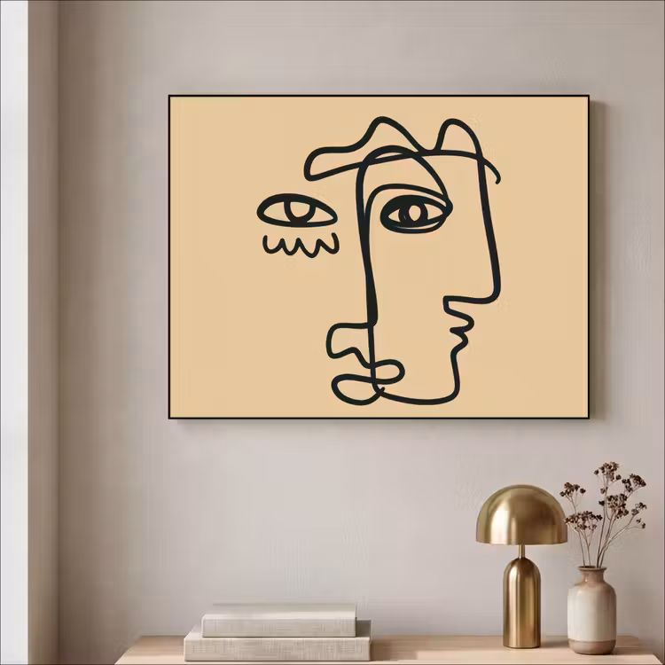Art Frame - Overlappende profielen - Lichtbruin - Zwart — 5