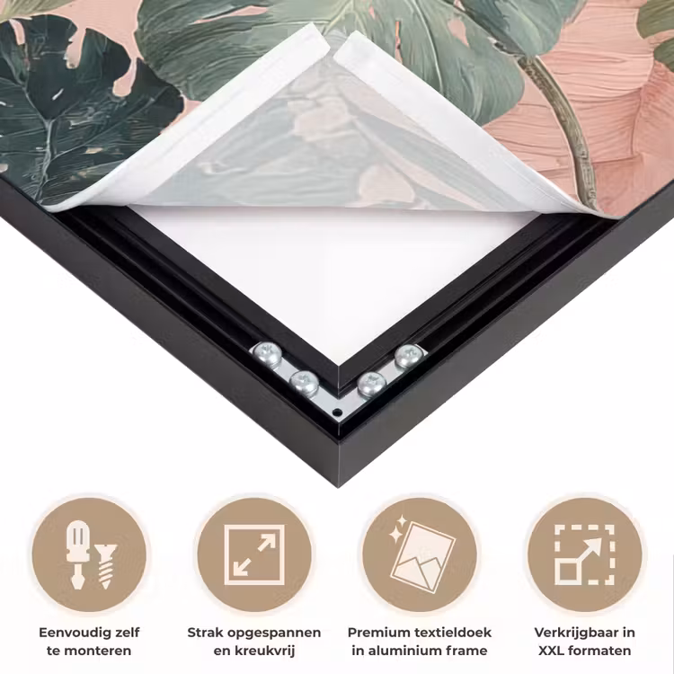 Art Frame - Compositie van bladeren - Groen - Roze — 8