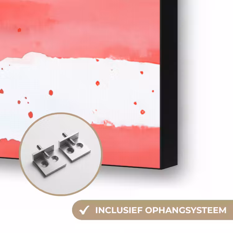 Art Frame - Koraal - Verfstructuur - Rood - Blauw — 6