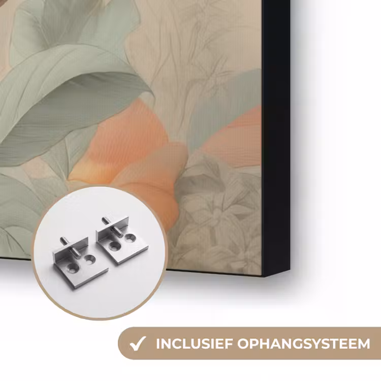 Art Frame - Roze kuifkaketoe - Tak met vruchten - Bladeren — 6