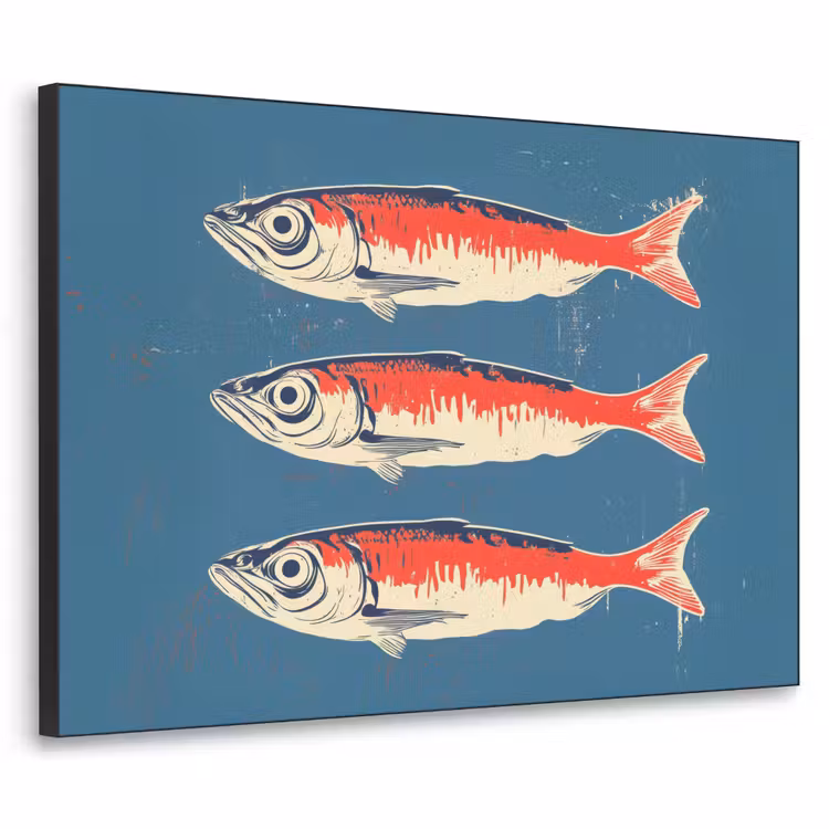 Art Frame - Vissen - Rood - Blauw — 1