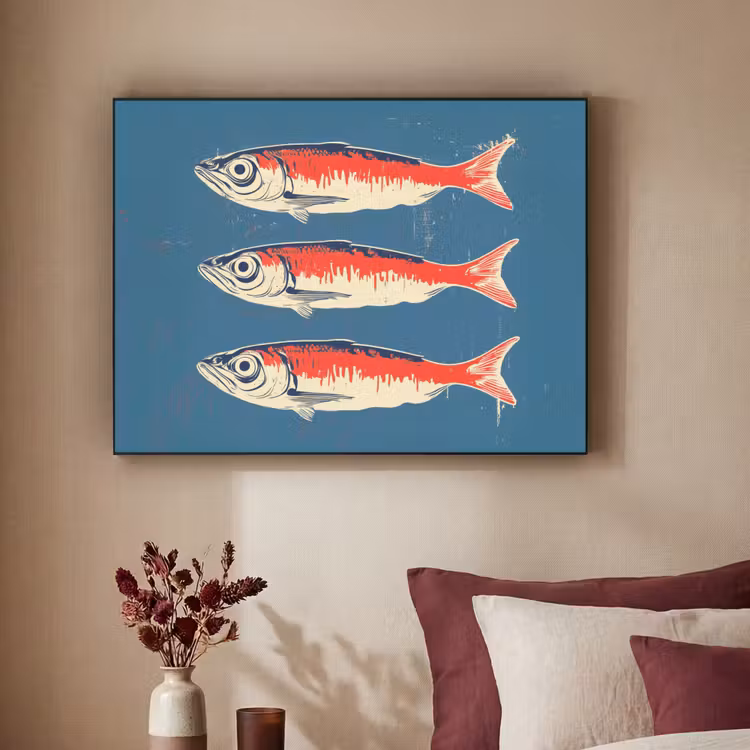 Art Frame - Vissen - Rood - Blauw — 3