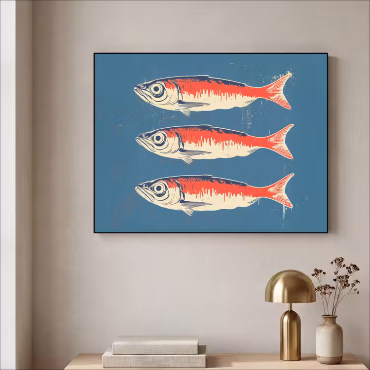 Art Frame - Vissen - Rood - Blauw — 5