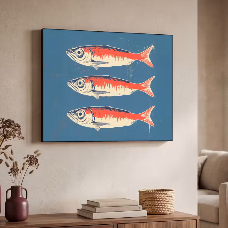 Art Frame - Vissen - Rood - Blauw — 7