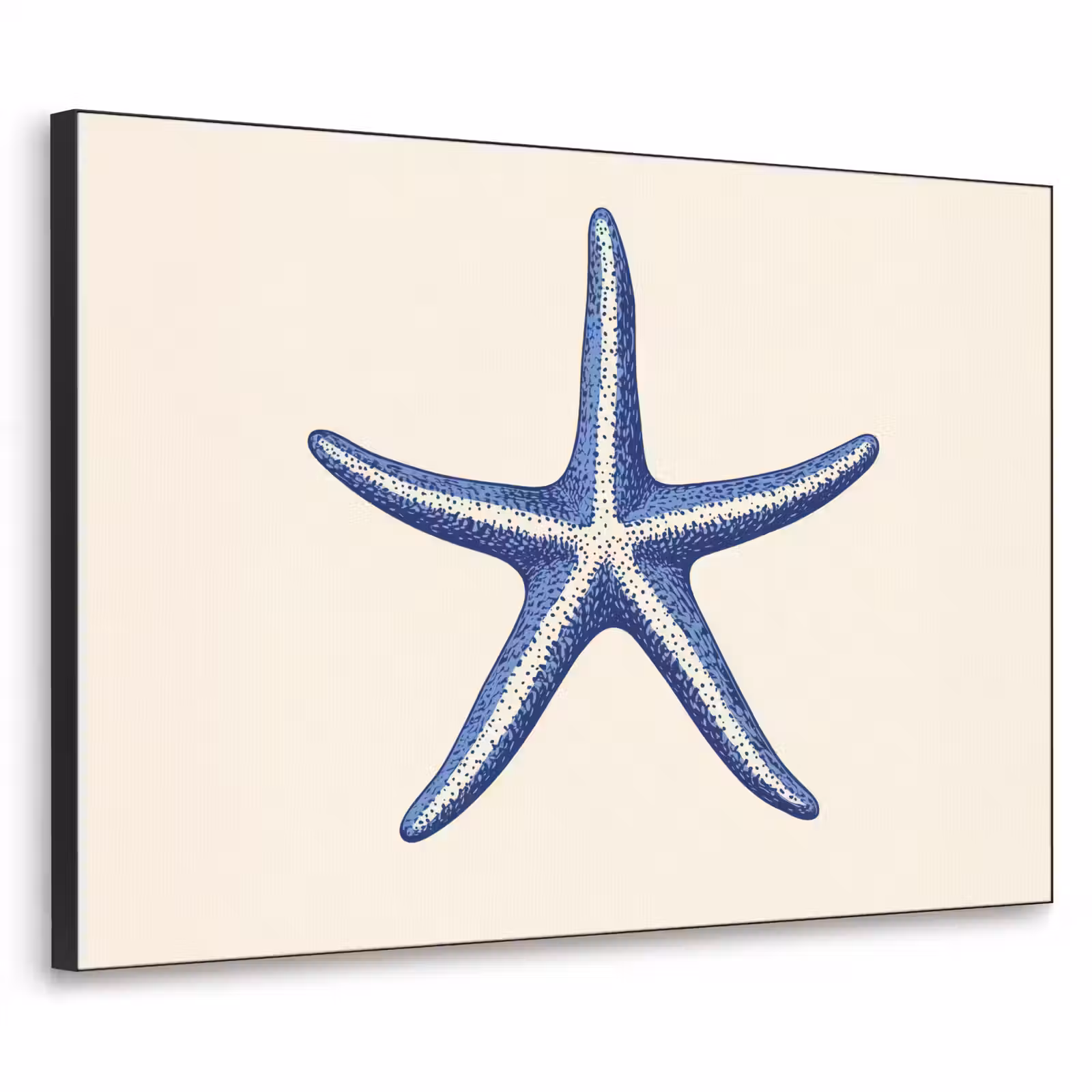 Art Frame - Blauwe zeester - Minimalistisch - Beige — 1