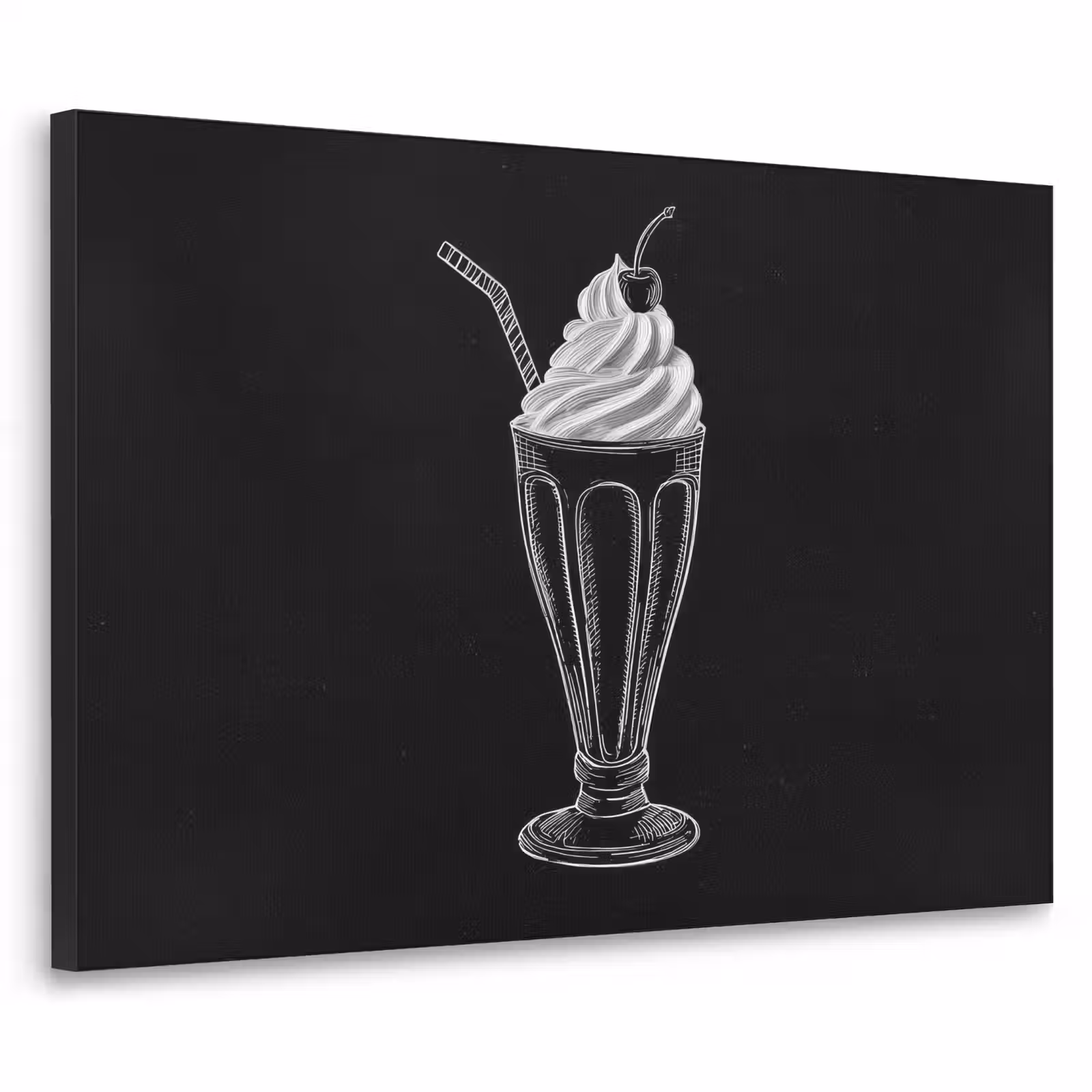 Art Frame - Ijscoupe - Kers - Krijtstijl - Slagroom — 1