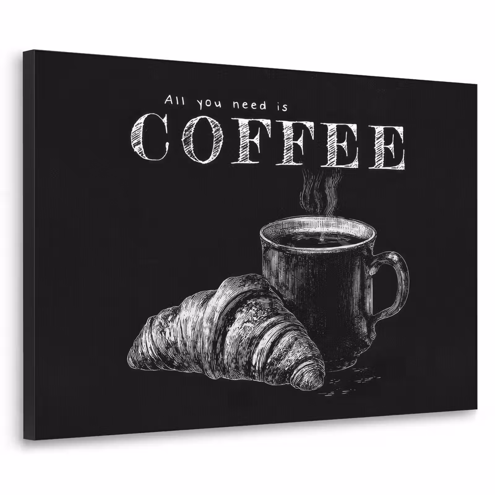 Art Frame - Koffie - Croissant - Tekst — 1