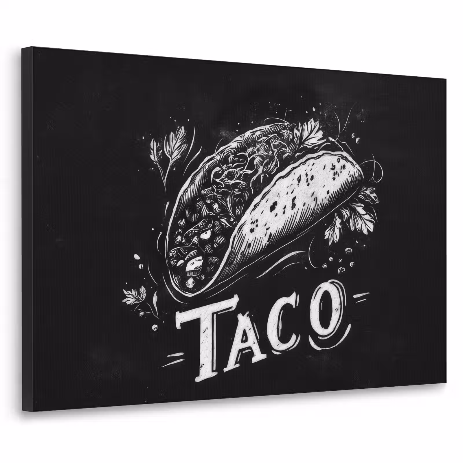 Art Frame - Taco - Kruiden - Witte krijtstijl - Tekst — 1