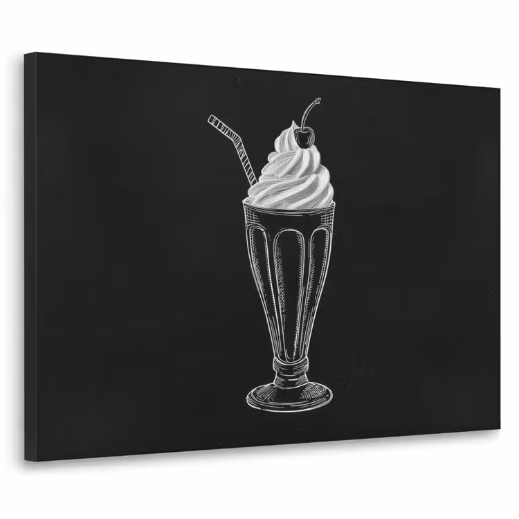 Art Frame - Ijscoupe - Kers - Krijtstijl - Slagroom — 1
