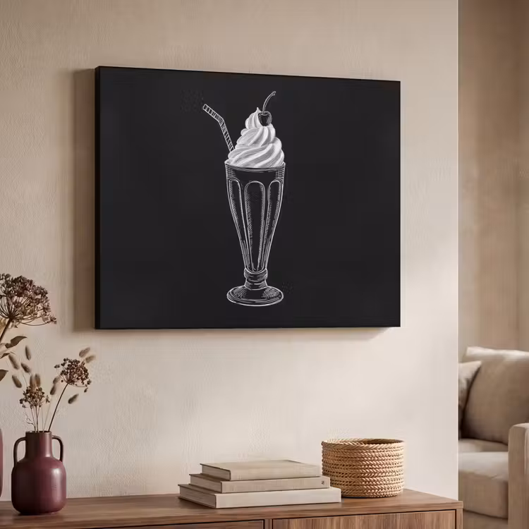 Art Frame - Ijscoupe - Kers - Krijtstijl - Slagroom — 7