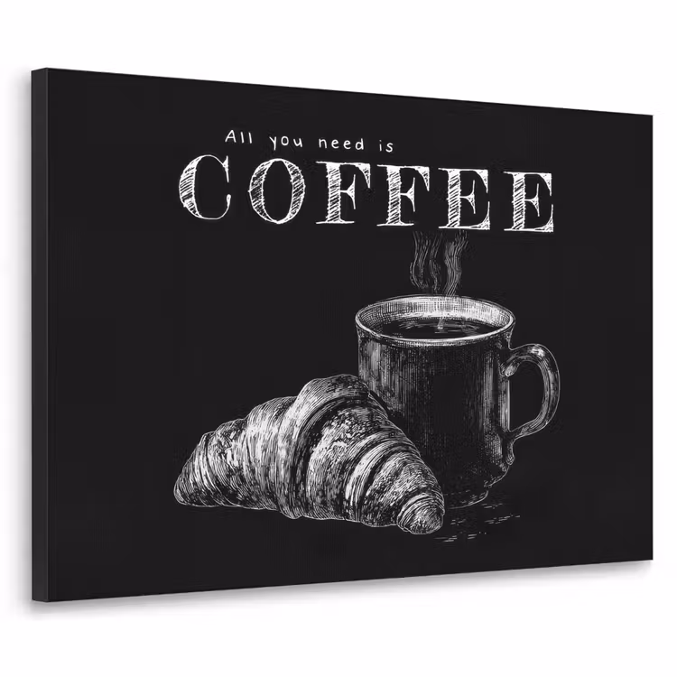 Art Frame - Koffie - Croissant - Tekst — 1