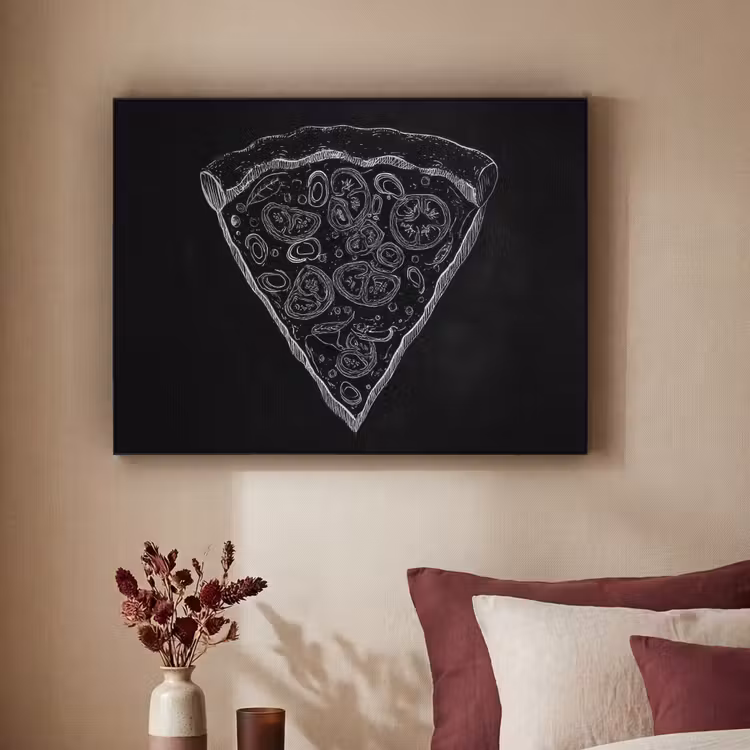 Art Frame - Pizzapunt - Toppings - Krijttekening — 3