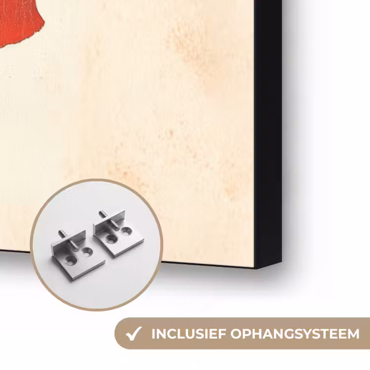 Art Frame - Rode hibiscusbloem - Textuur achtergrond - Beige — 6