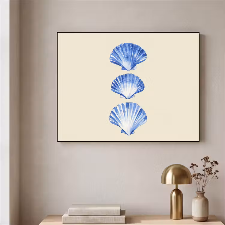 Art Frame - Schelpen - Blauw - Beige — 5