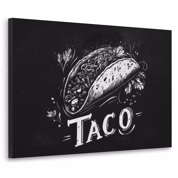 Art Frame - Taco - Kruiden - Witte krijtstijl - Tekst — 1