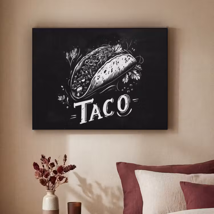 Art Frame - Taco - Kruiden - Witte krijtstijl - Tekst — 3